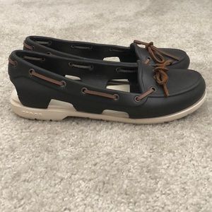 Crocs womens boat shoes size 10 Brown